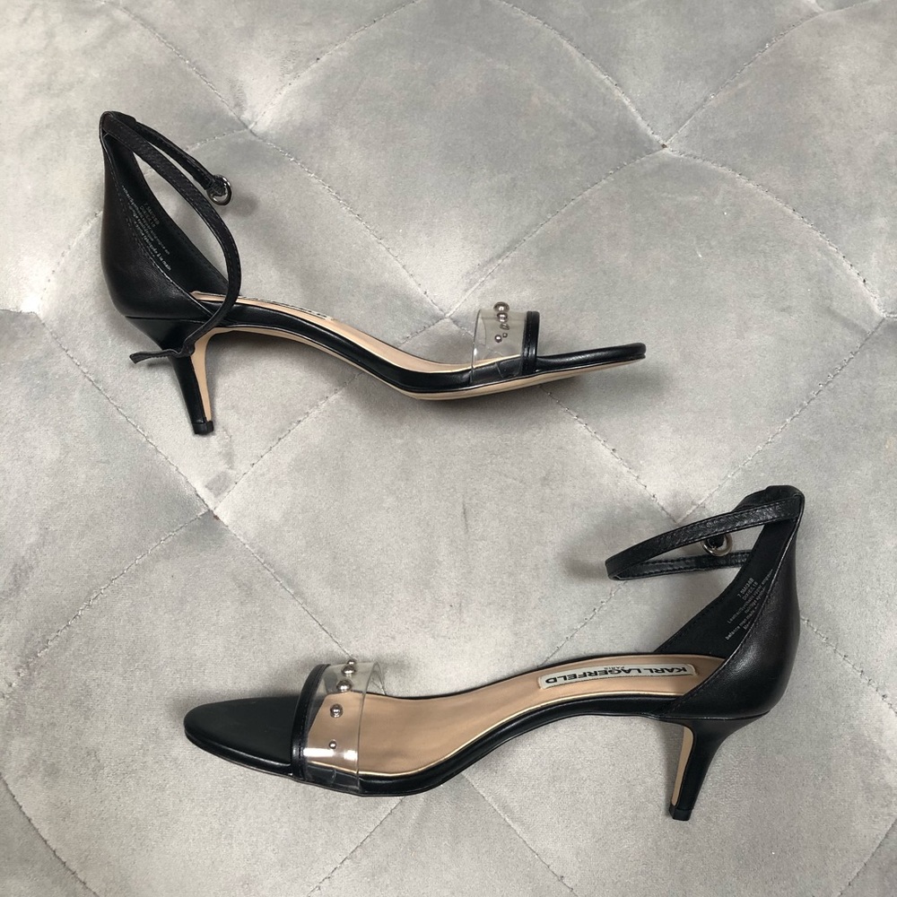 Black Karl Laherfeld Heels - Picture 2 of 3